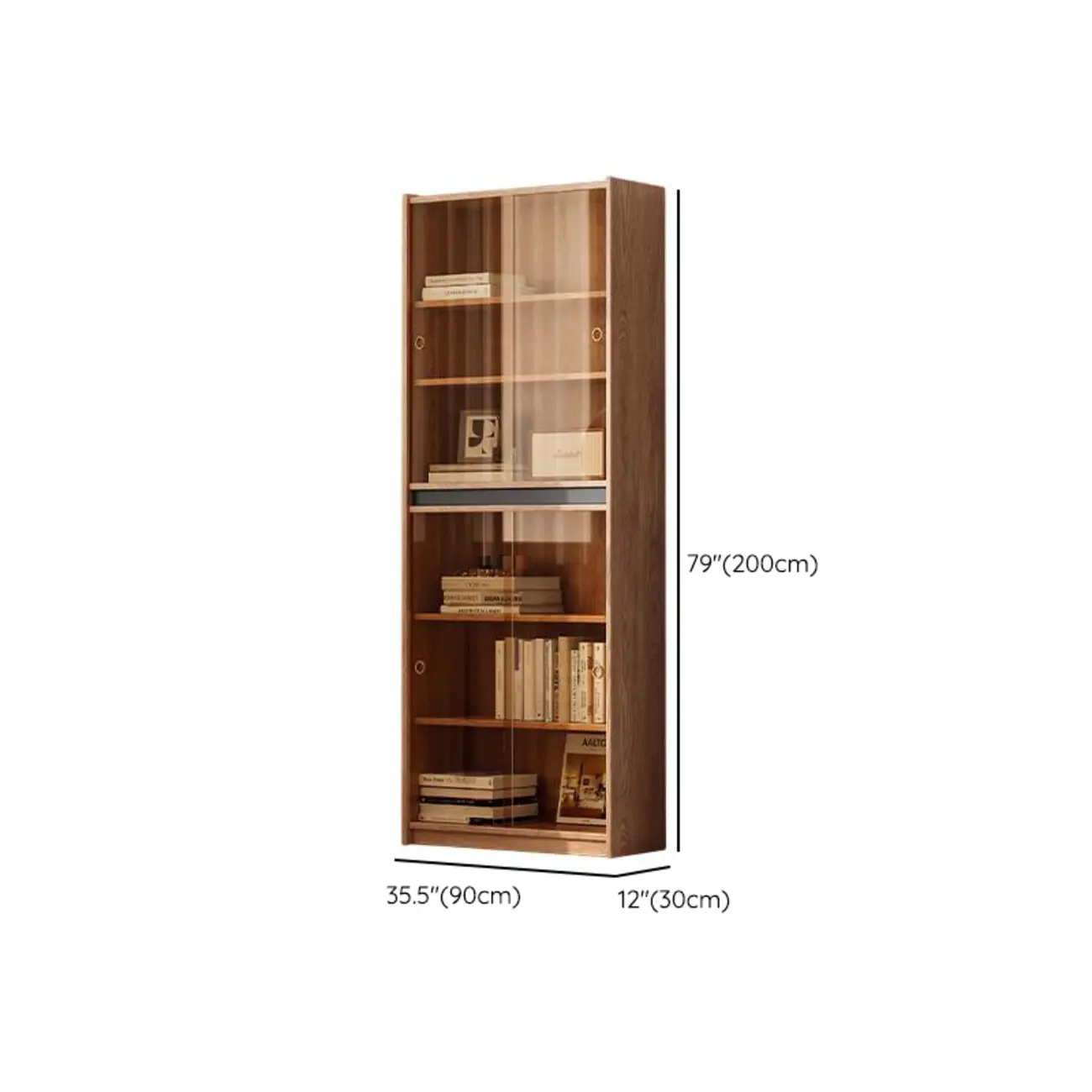 Unfinished Color Vertical Oak Wood Bookshelves with Closed Back Image - 14 | homeyfad