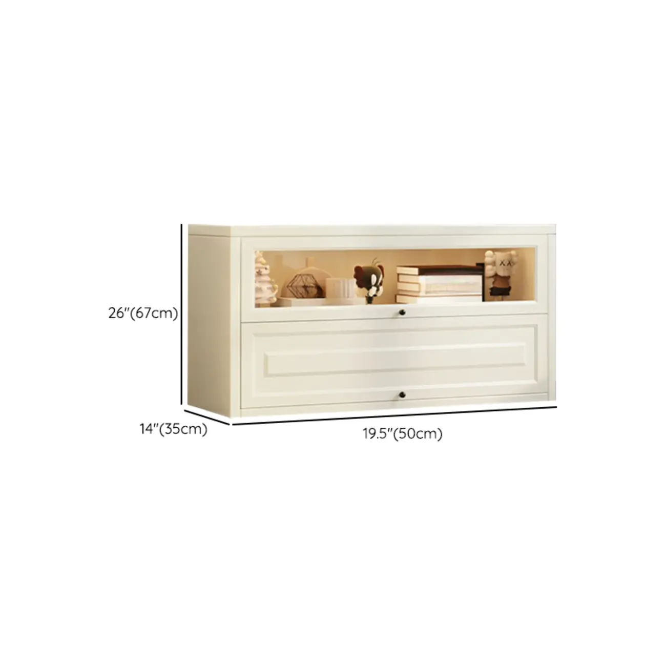 Chalk Vertical Bookshelves with 3 Cabinets, 3-Shelf Alloy Frame and Closed Back Image - 17 | homeyfad