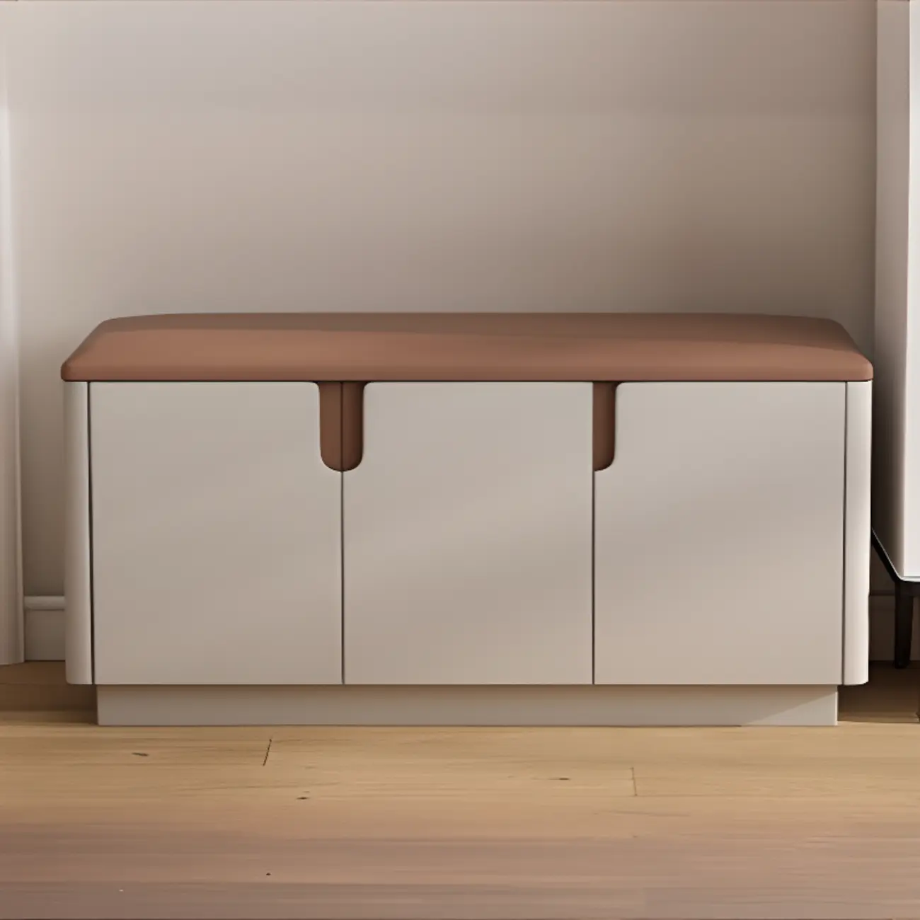 Space-saving Upholstered Entryway Bench With Storage Image - 1 | homeyfad