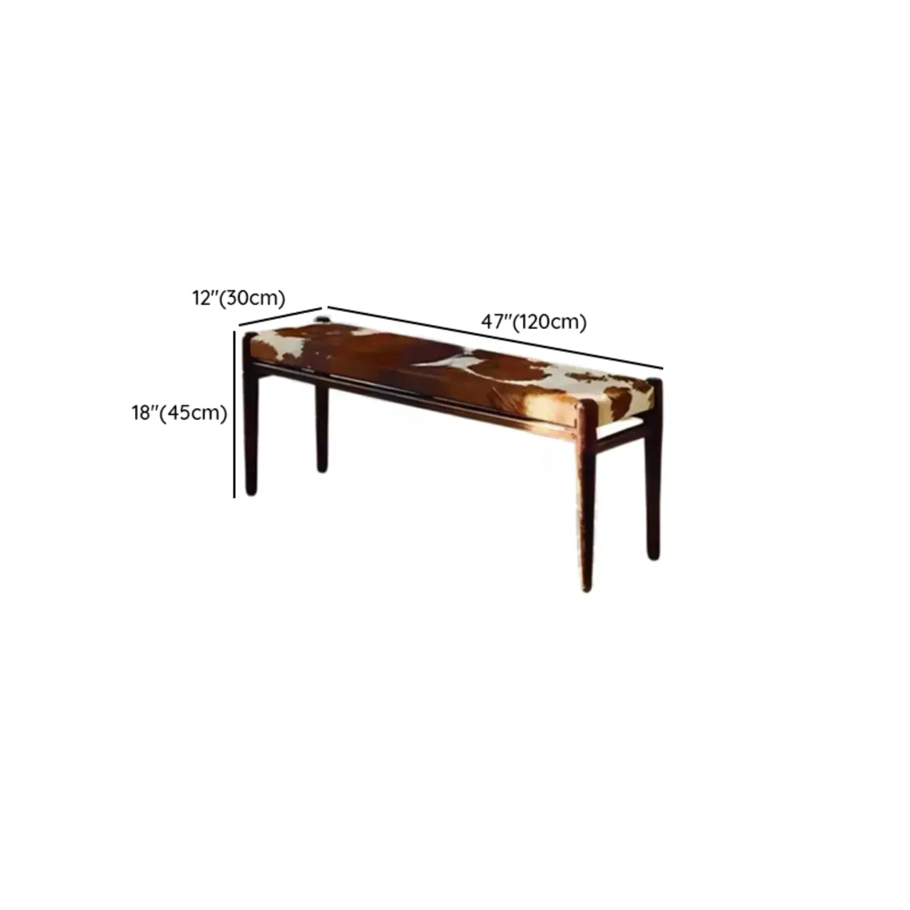 Elegant Modern Brown Upholstered Toile Bedroom Bench Image - 10 | homeyfad