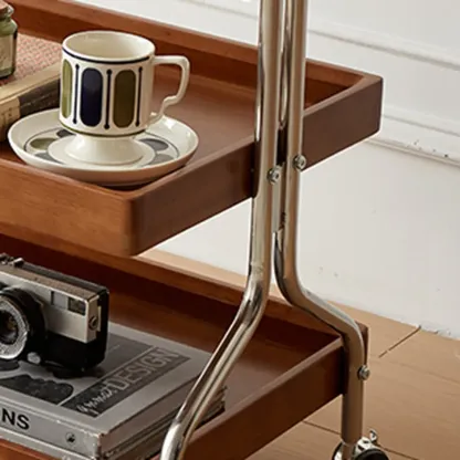 Modern Oak Wood Vertical Closed Back Bookcase Image - 3