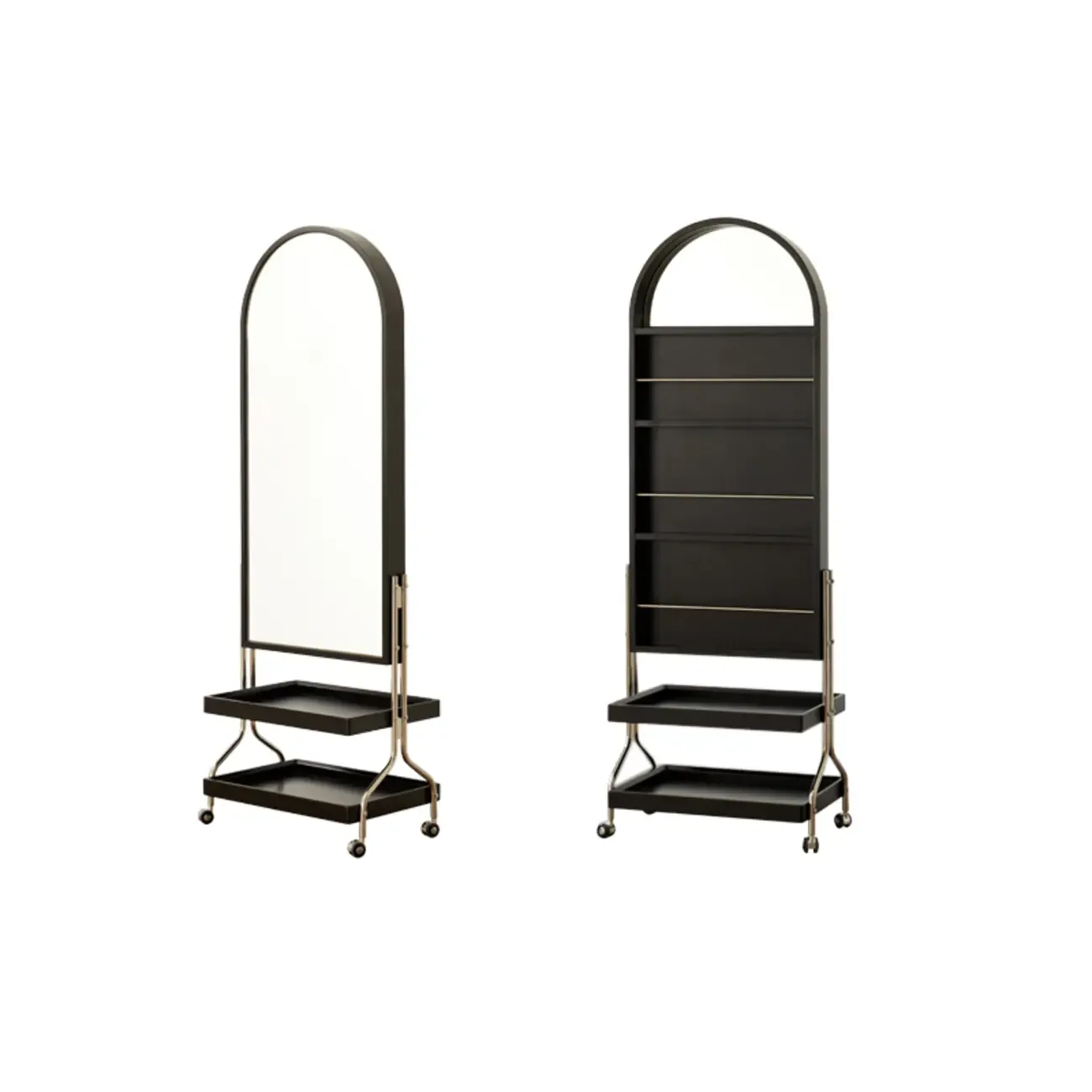 Modern Oak Wood Vertical Closed Back Bookcase Image - 4