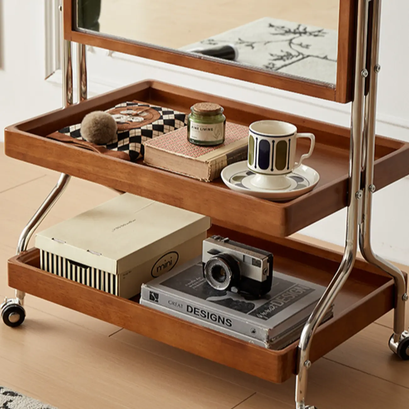 Modern Oak Wood Vertical Closed Back Bookcase Image - 7 | homeyfad