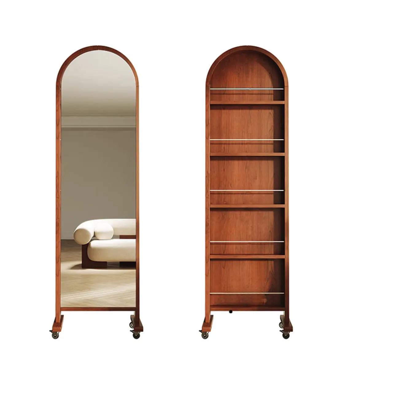 Modern Oak Wood Vertical Closed Back Bookcase Image - 14 | homeyfad