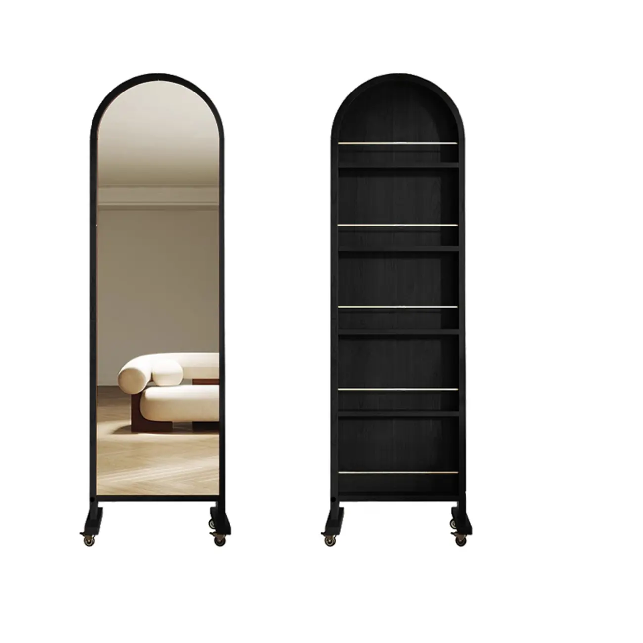 Modern Oak Wood Vertical Closed Back Bookcase Image - 17 | homeyfad