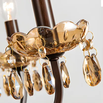 Traditonal Geometric Modern Chain Candelabra Chandelier Image - 11