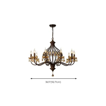 Traditonal Geometric Modern Chain Candelabra Chandelier Image - 14