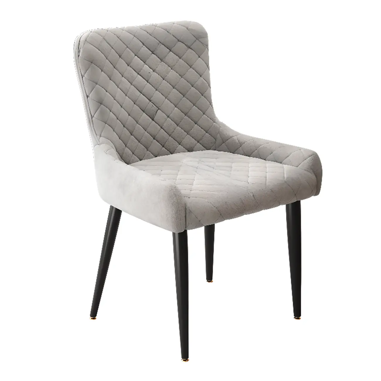 contemporary Upholstered Low Back Chenille Dining Chairs Image - 29 | homeyfad