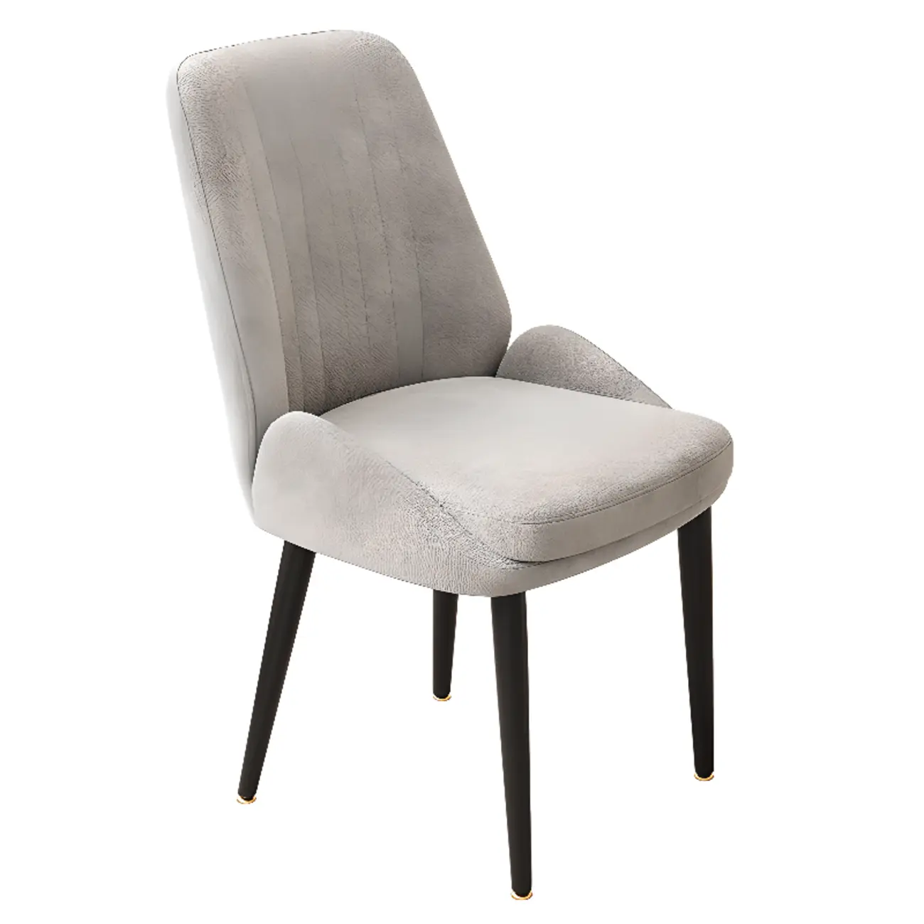 contemporary Upholstered Low Back Chenille Dining Chairs Image - 31 | homeyfad