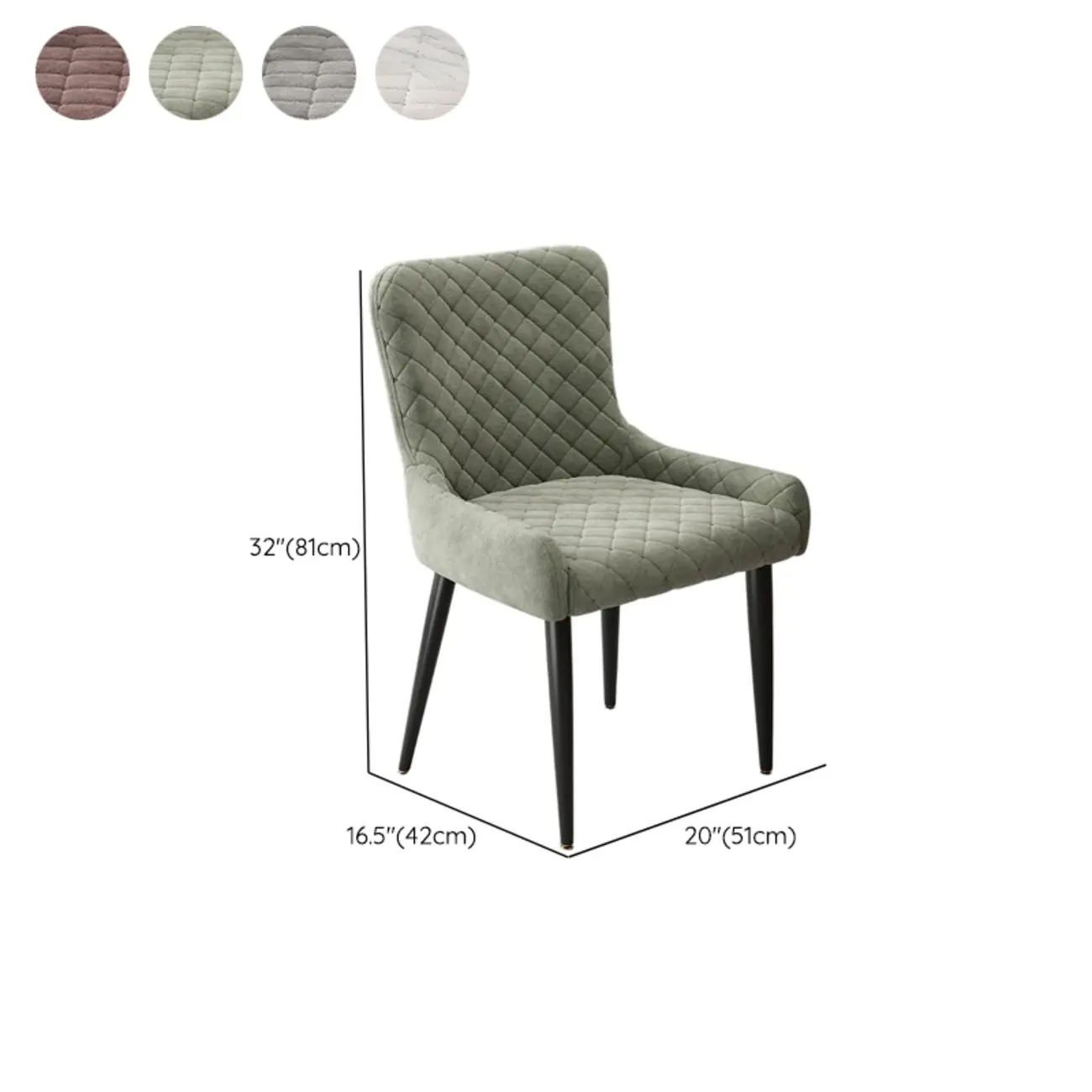 contemporary Upholstered Low Back Chenille Dining Chairs #size | homeyfad