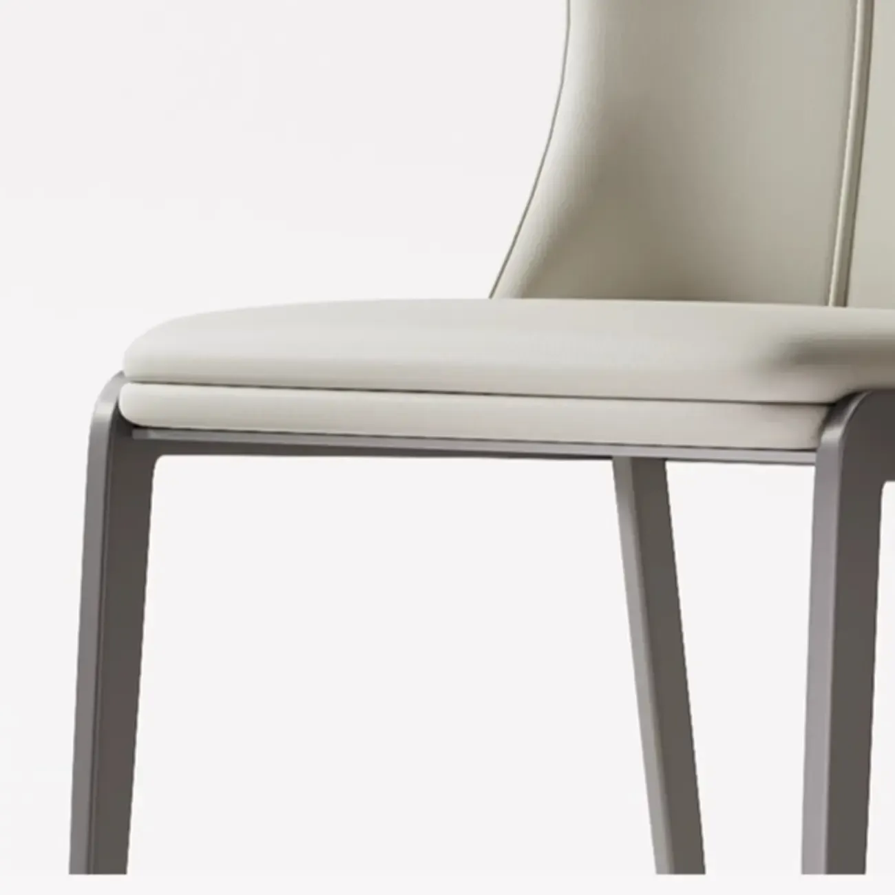 Contemporary Wingback Faux Leather Dining Chairs Image - 9