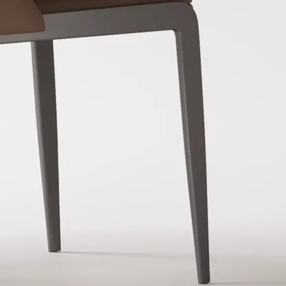 Contemporary Wingback Faux Leather Dining Chairs Image - 8