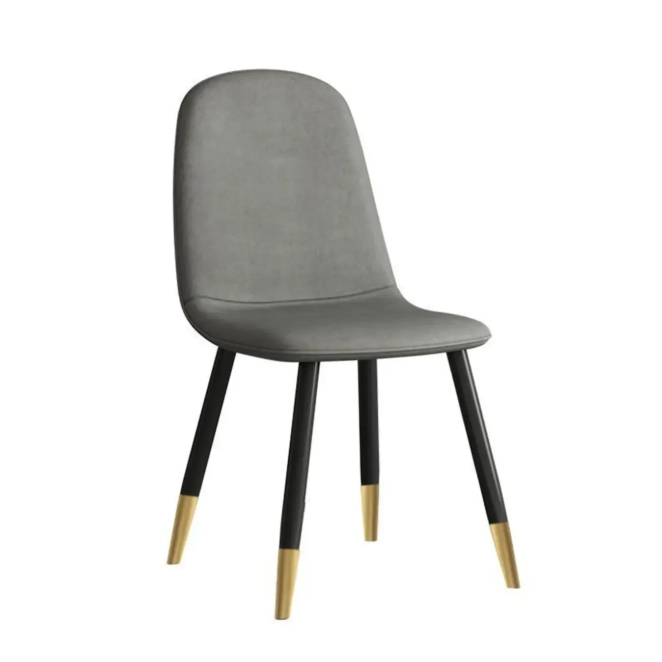 Elegant Modern Faux Leather Armless Dining Chair Low Back Image - 7