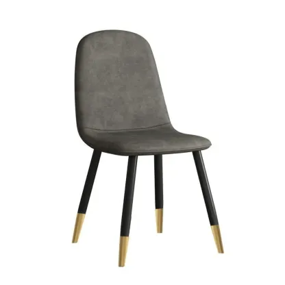 Elegant Modern Faux Leather Armless Dining Chair Low Back Image - 8