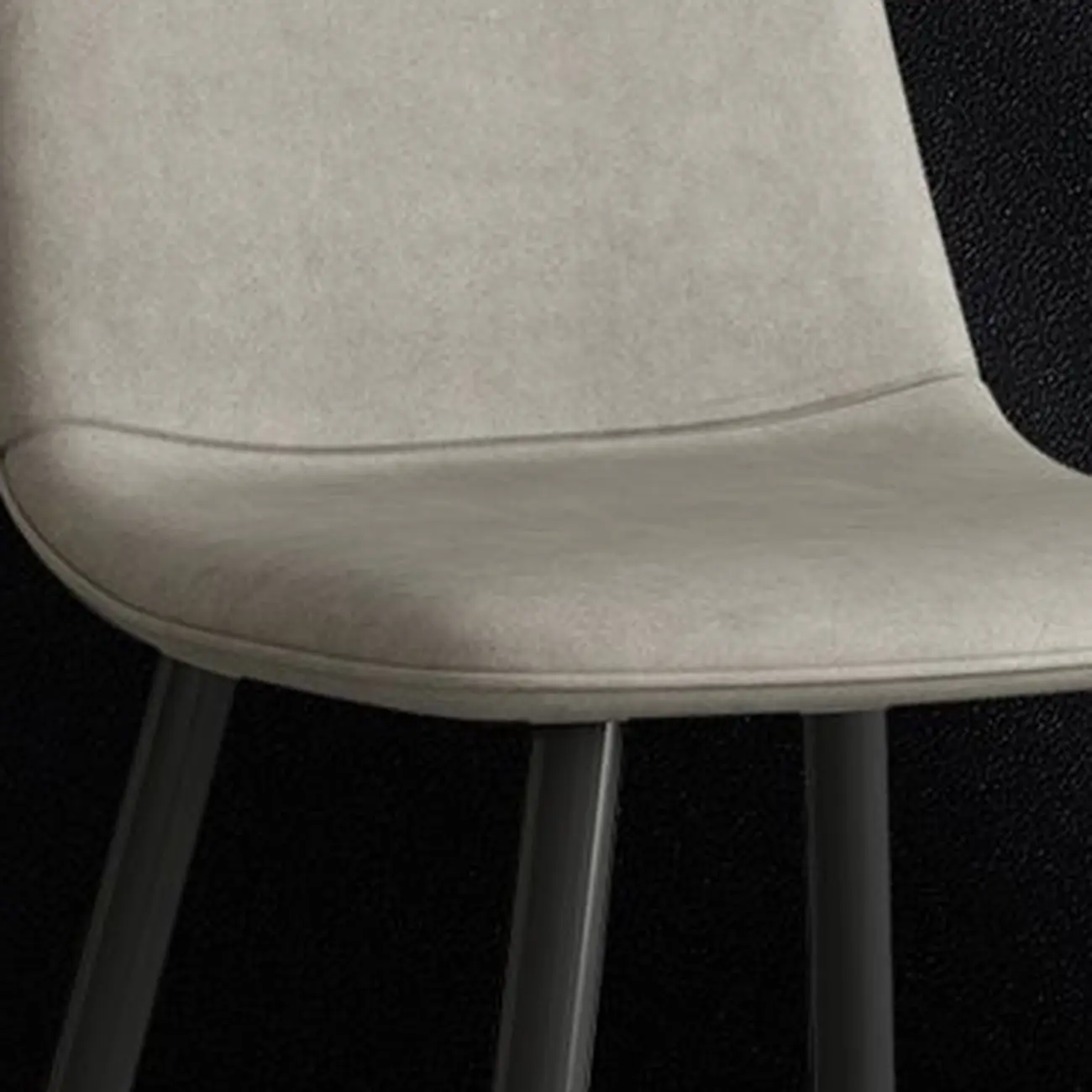 Elegant Modern Faux Leather Armless Dining Chair Low Back Image - 3 | homeyfad