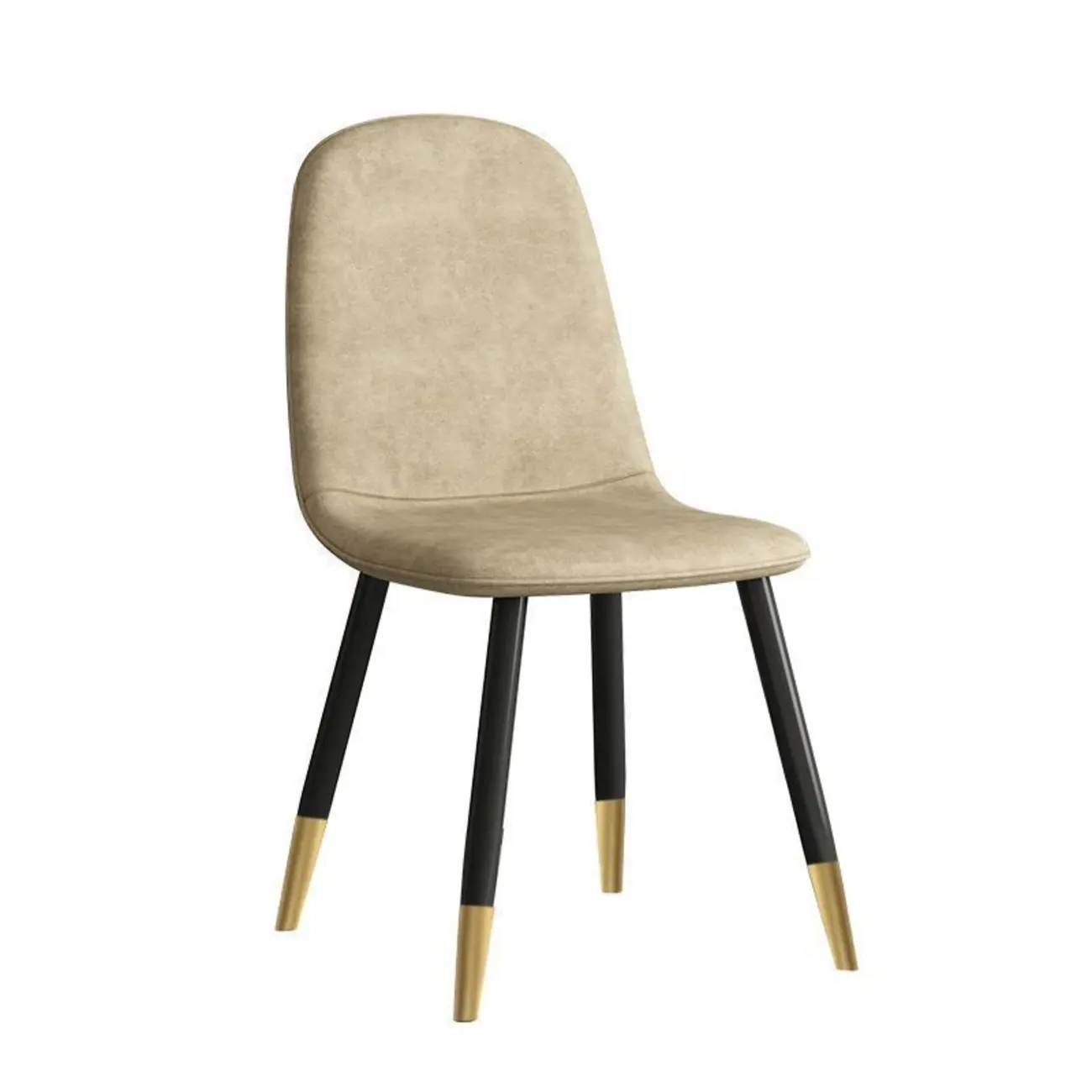 Elegant Modern Faux Leather Armless Dining Chair Low Back Image - 12 | homeyfad