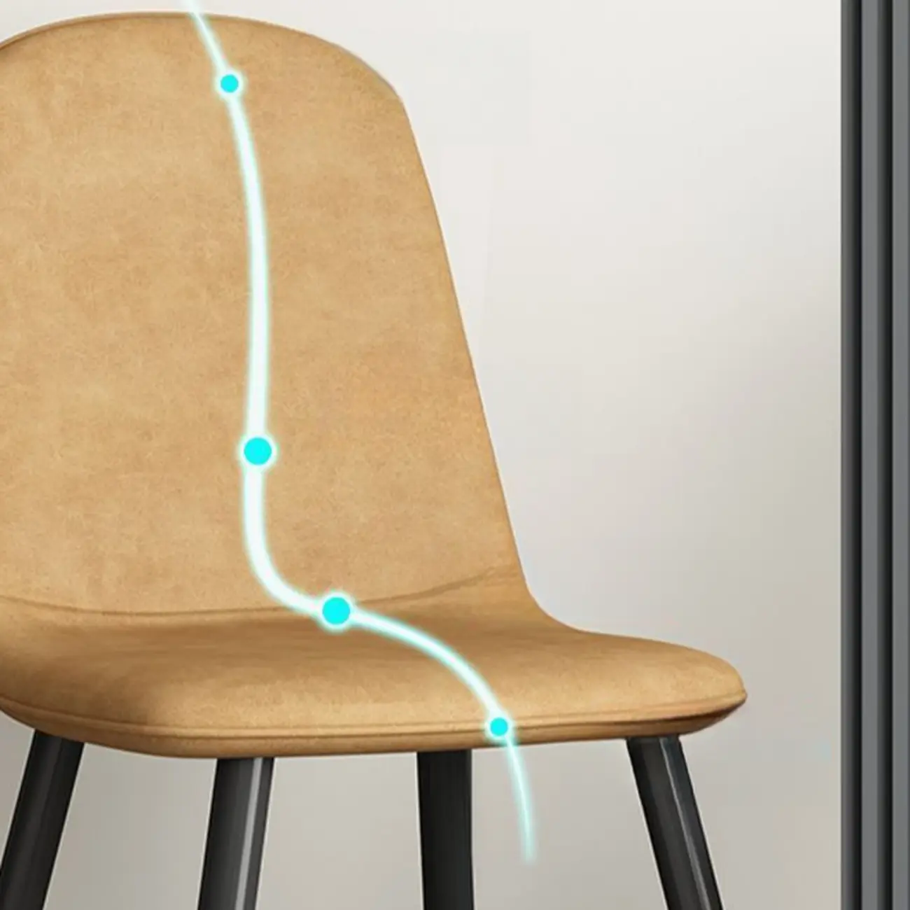 Elegant Modern Faux Leather Armless Dining Chair Low Back Image - 4 | homeyfad