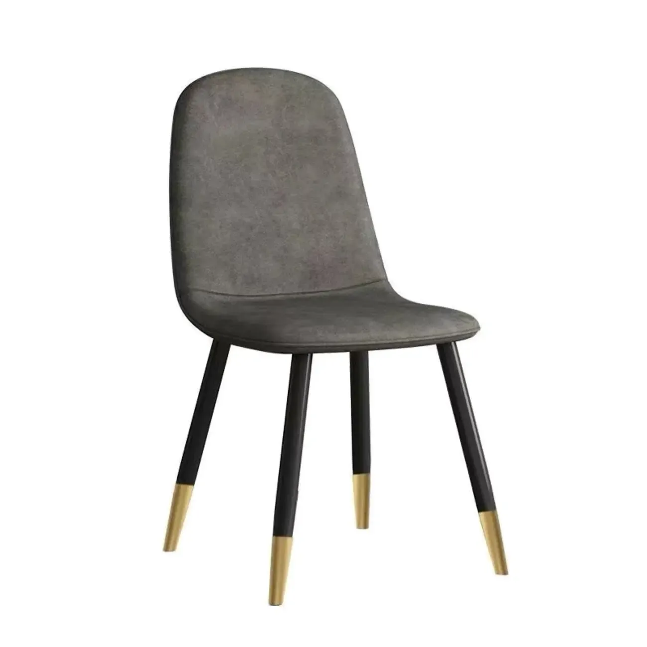 Elegant Modern Faux Leather Armless Dining Chair Low Back Image - 13