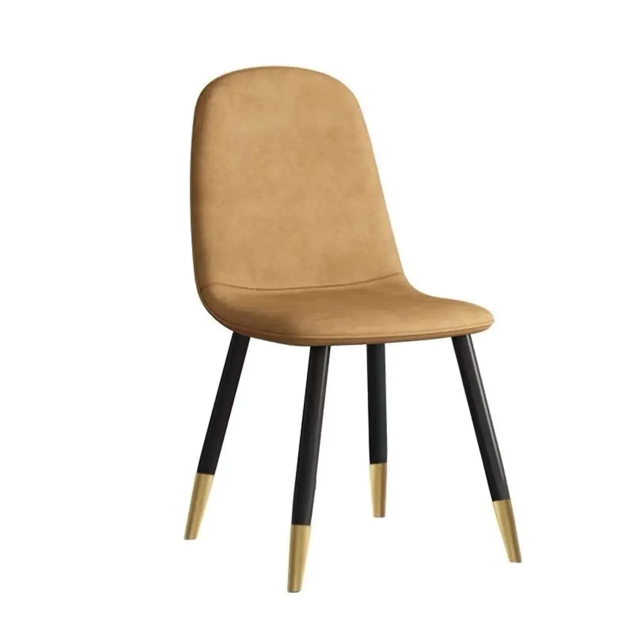 Elegant Modern Faux Leather Armless Dining Chair Low Back Image - 16