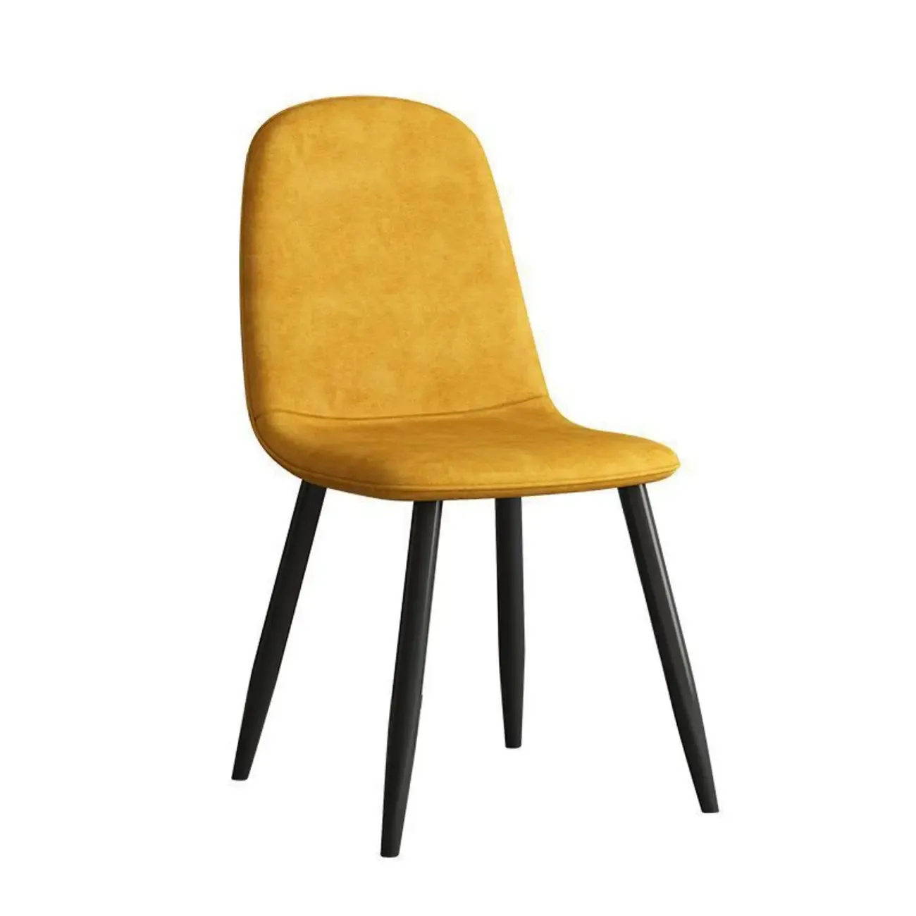 Elegant Modern Faux Leather Armless Dining Chair Low Back Image - 21