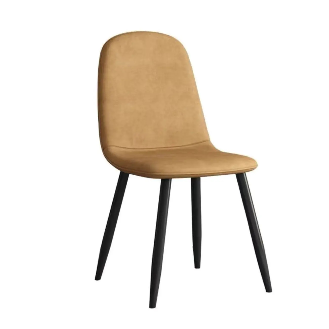 Elegant Modern Faux Leather Armless Dining Chair Low Back Image - 24 | homeyfad