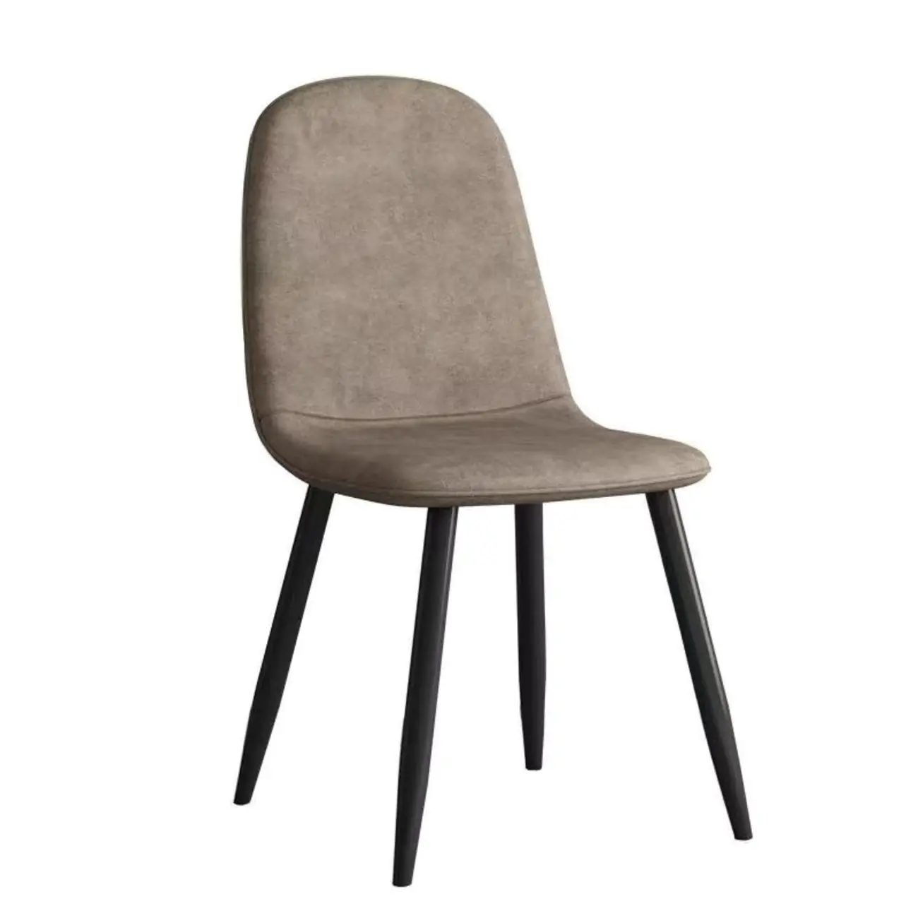 Elegant Modern Faux Leather Armless Dining Chair Low Back Image - 26 | homeyfad