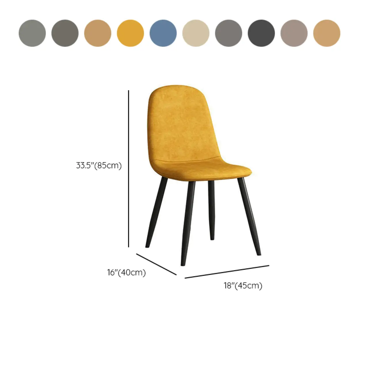 Elegant Modern Faux Leather Armless Dining Chair Low Back #size | homeyfad