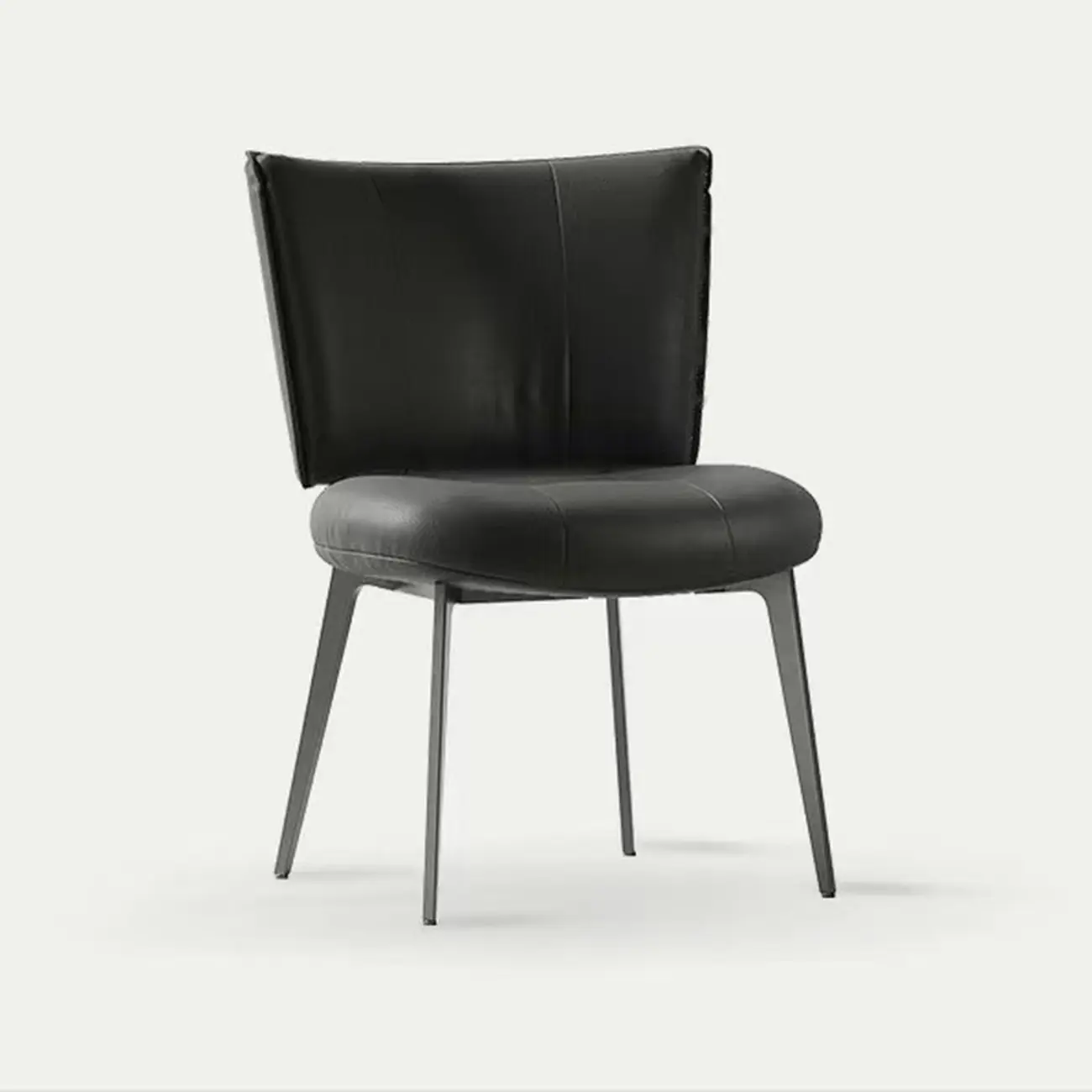 Urban Chic Curved Back Upholstered Trufted Dining Chairs Image - 3 | homeyfad