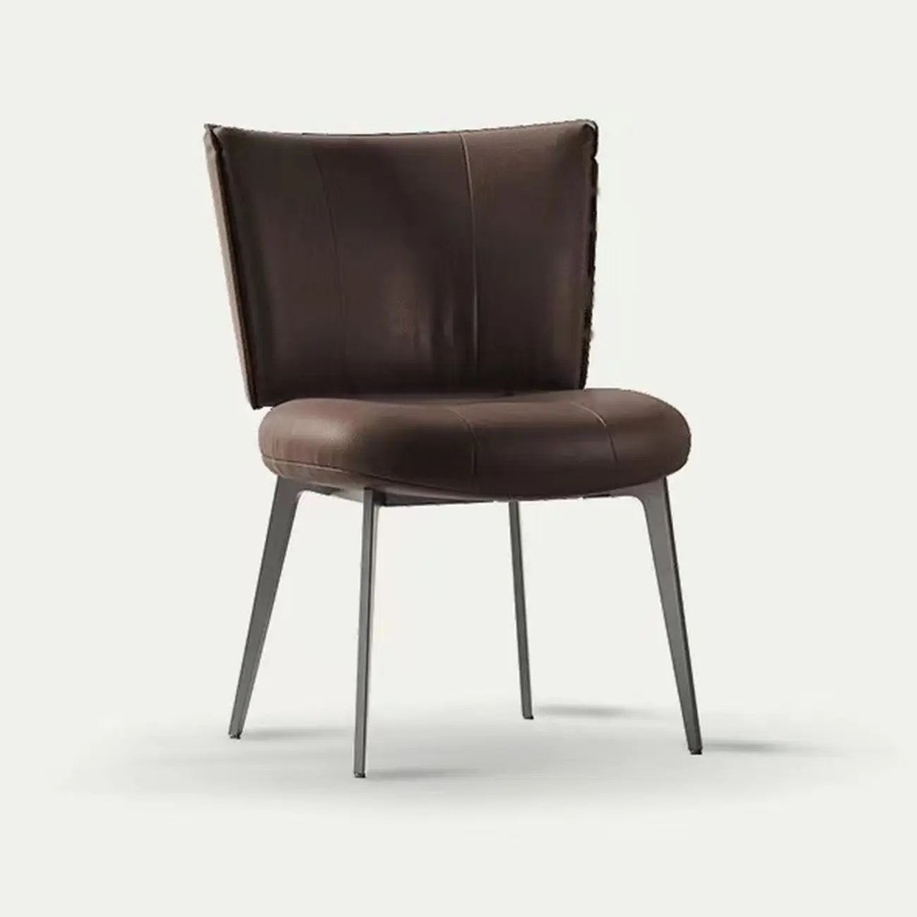 Urban Chic Curved Back Upholstered Trufted Dining Chairs Image - 4 | homeyfad