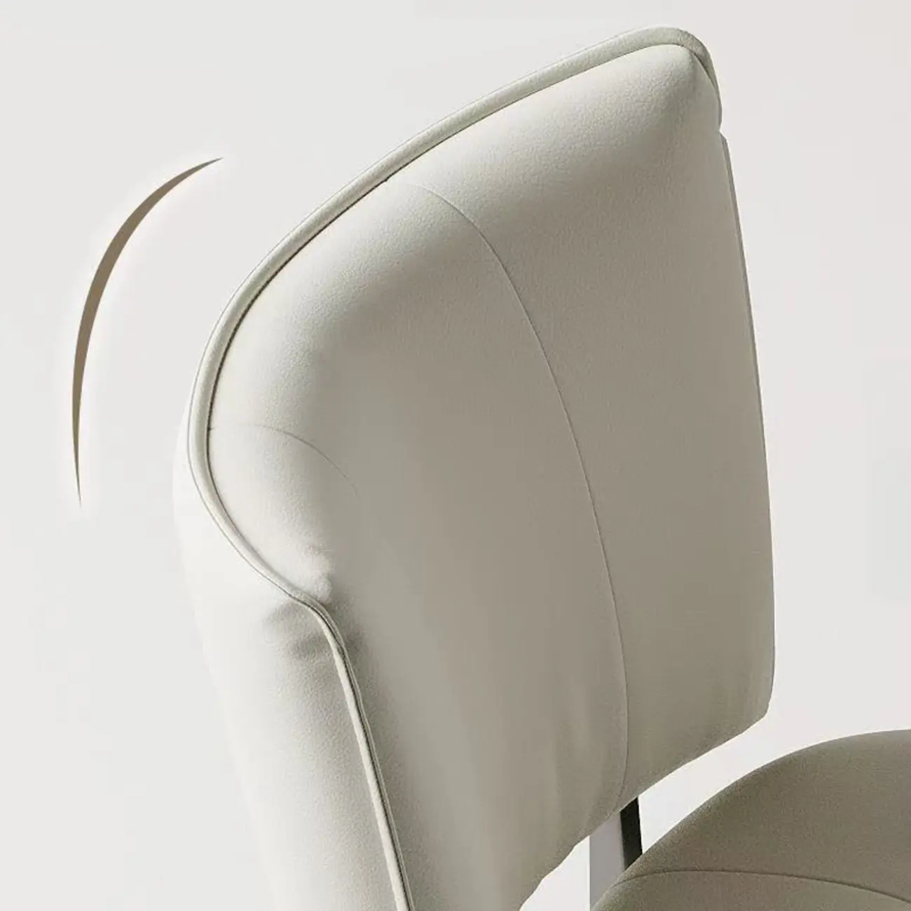 Urban Chic Curved Back Upholstered Trufted Dining Chairs Image - 11 | homeyfad