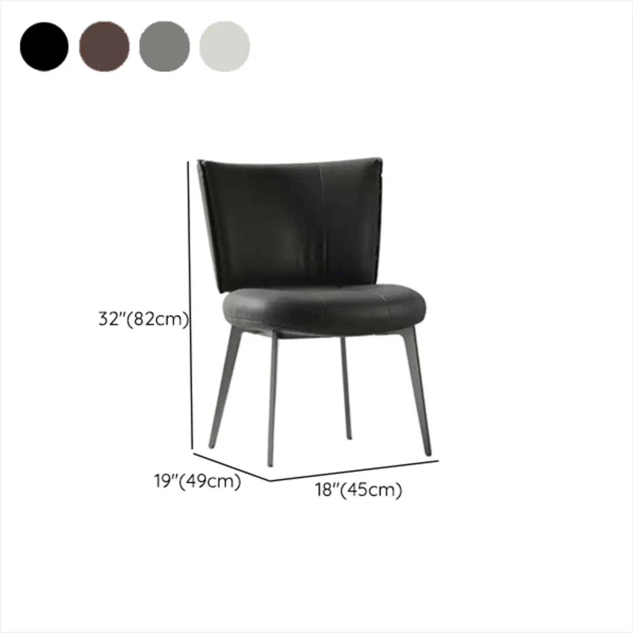 Urban Chic Curved Back Upholstered Trufted Dining Chairs #size | homeyfad