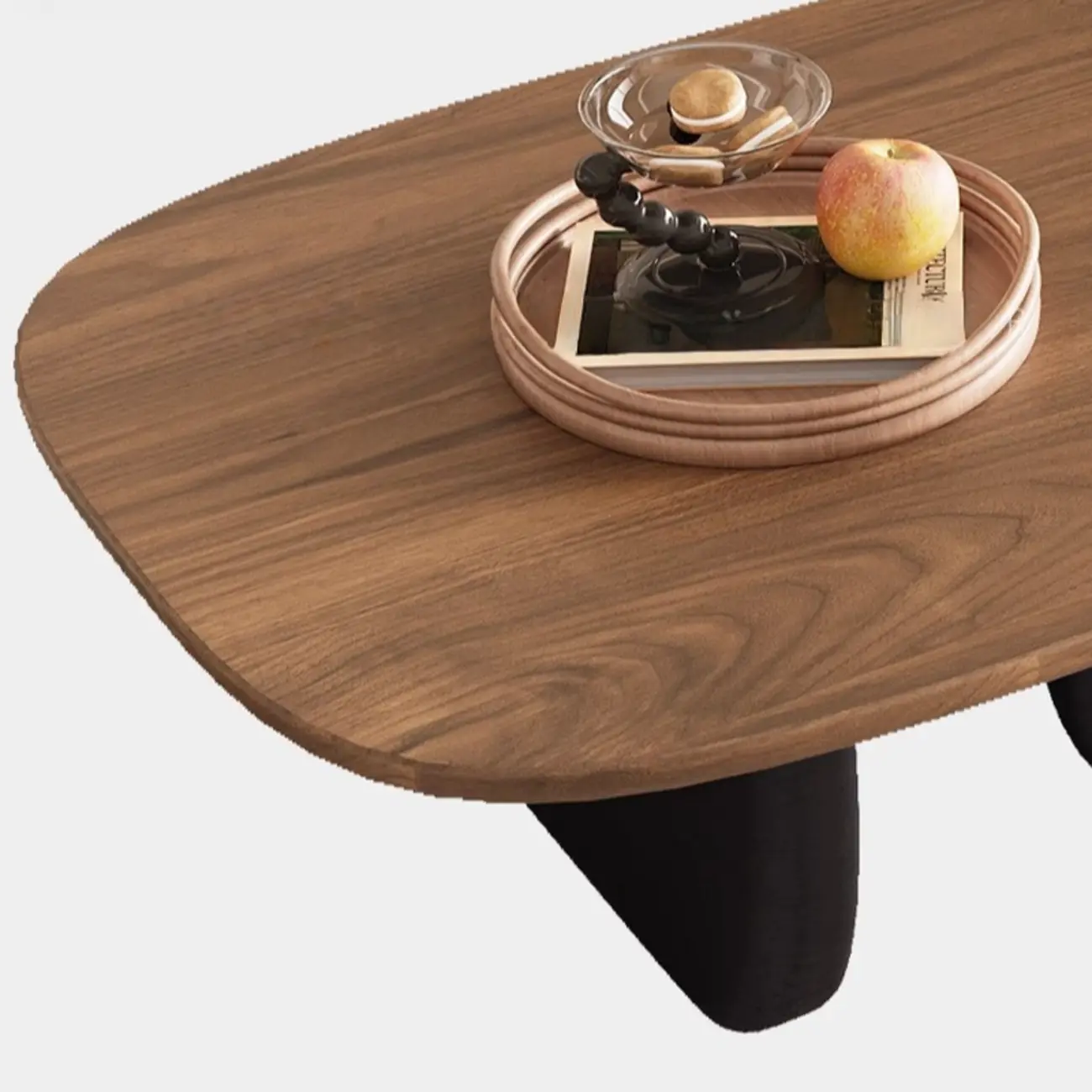 Contemporary Wooden Double Pedestal Nesting Coffee Table Image - 4 | homeyfad