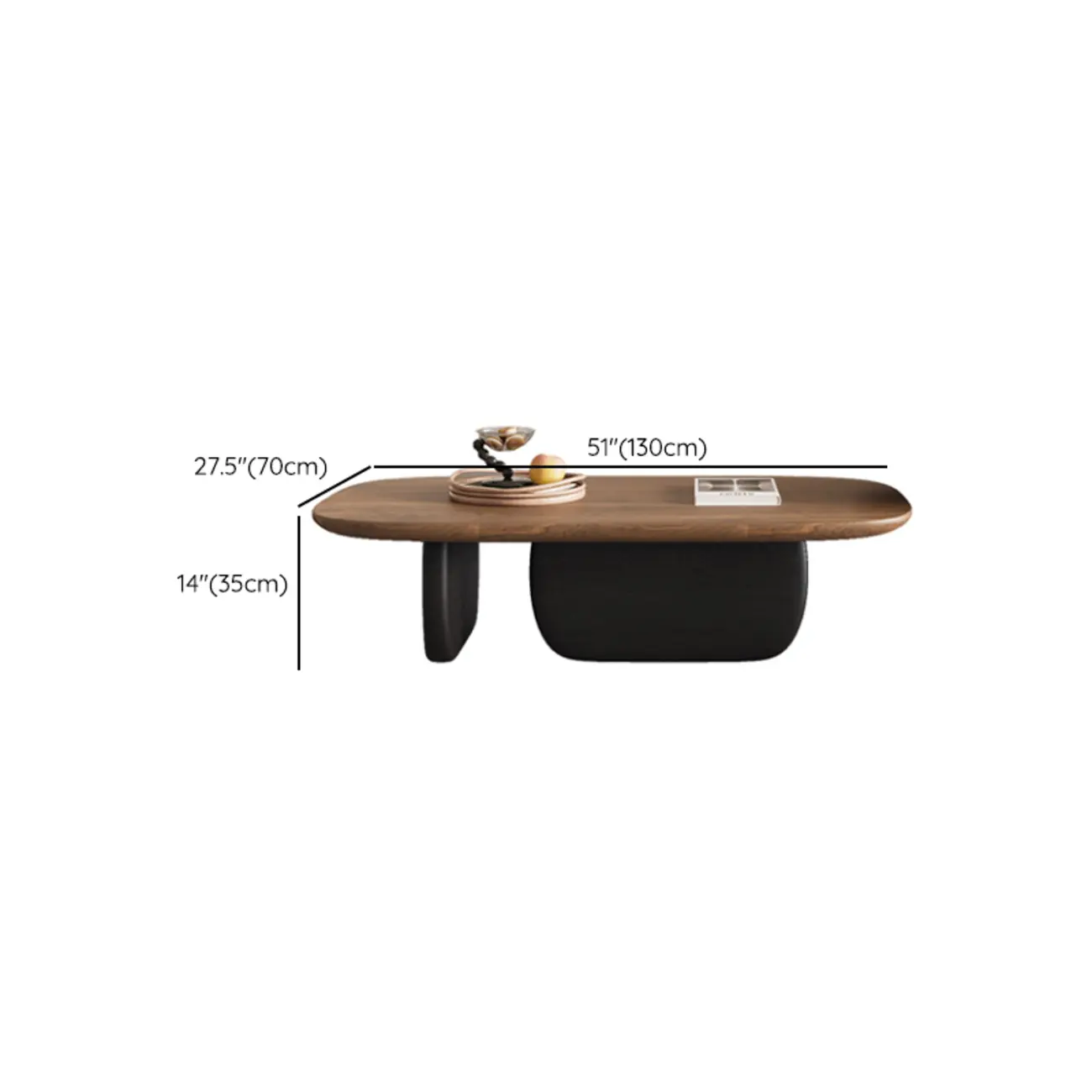 Contemporary Wooden Double Pedestal Nesting Coffee Table #size | homeyfad