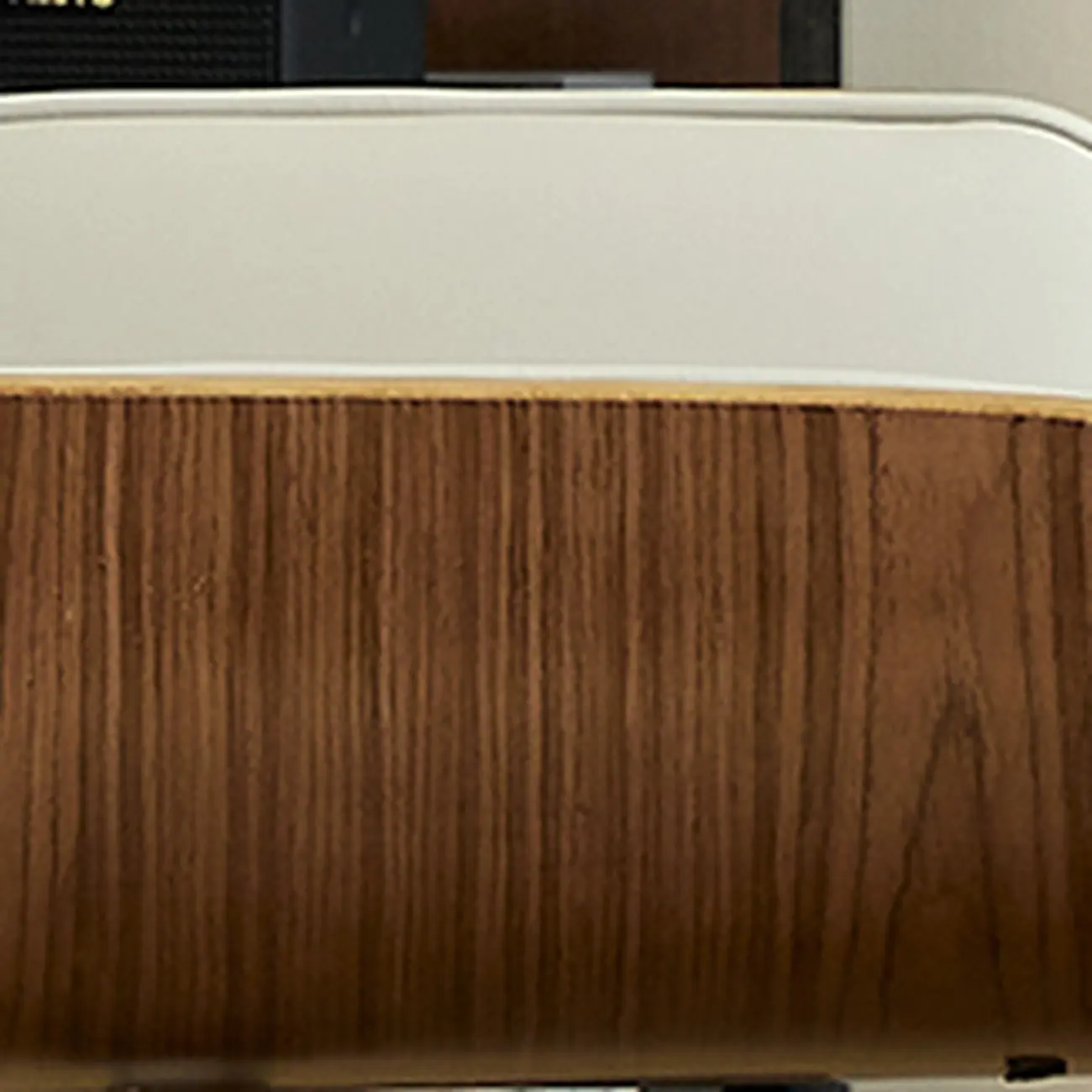 Beige Upholstered Armless Swivel Office Chair Adjustable Image - 6 | homeyfad