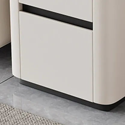 Rectangular 3-drawer Glossy Wood Block Modern Side Table Image - 6