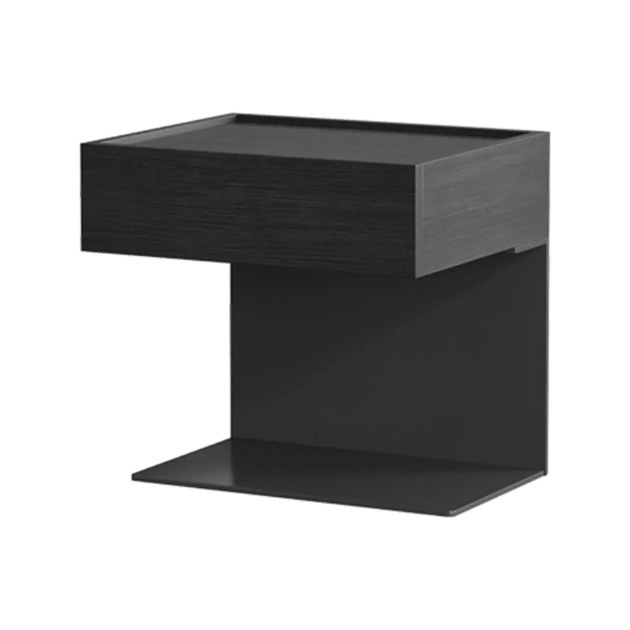 Modern Composite Wood Nightstand with Drawer Storage Image - 7 | homeyfad