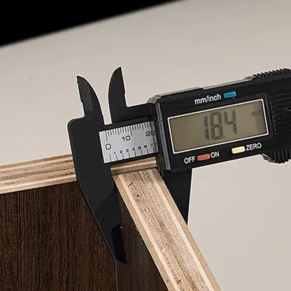 Dark Walnut Wood 1-drawer Nightstand with Laminate Top Image - 6