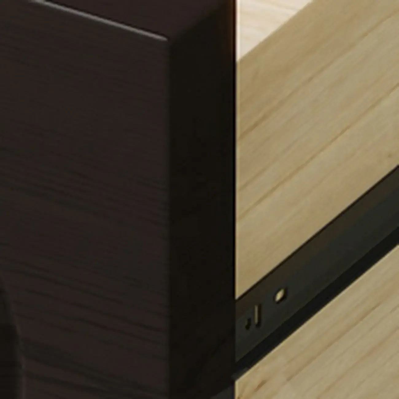 Mid Century Modern Wooden 3-drawer Nightstand with Legs Image - 8