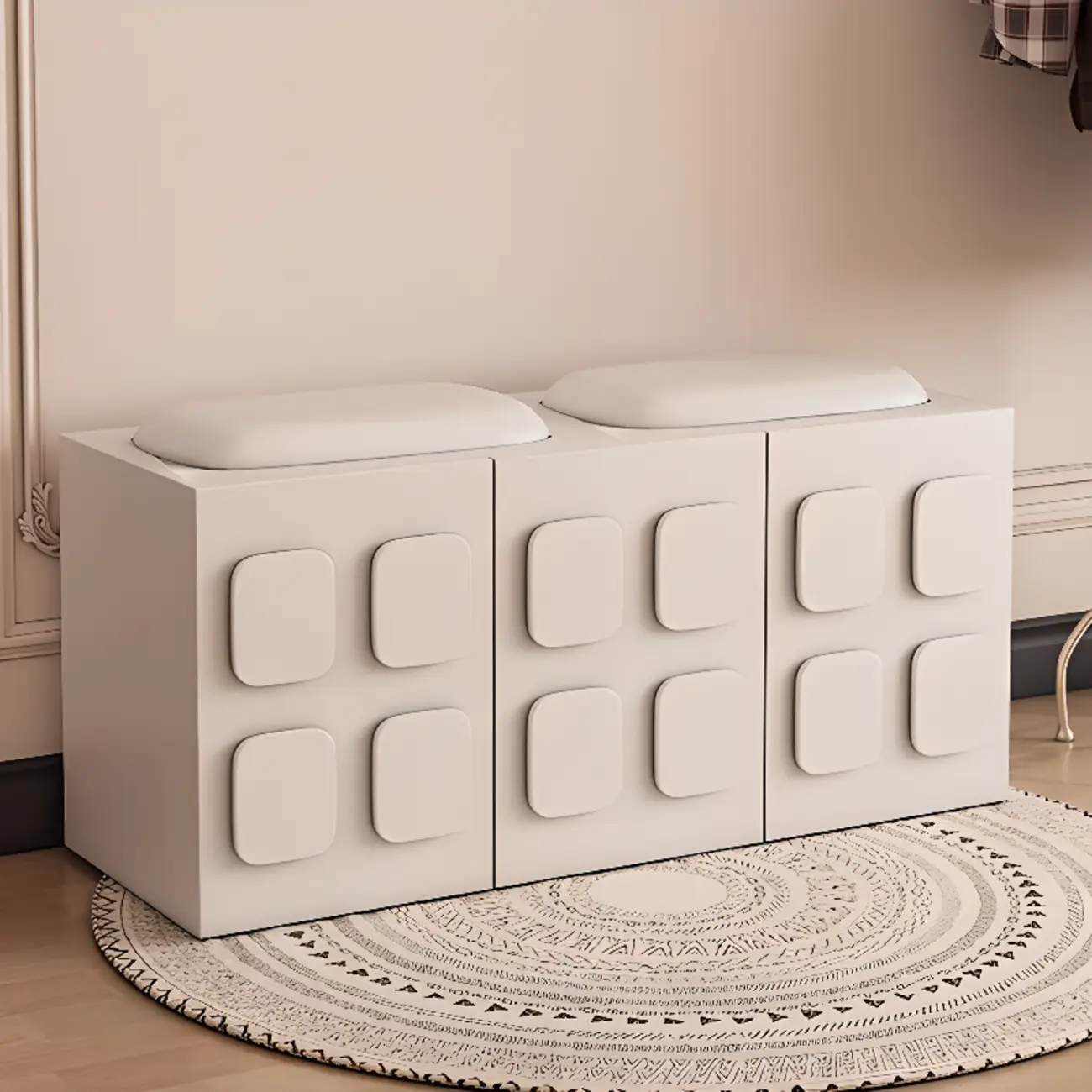 Contemporary Black Upholstered Entry Bench Storage Included Image - 10 | homeyfad