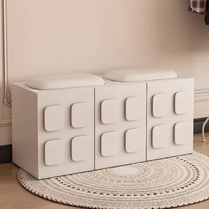 Contemporary Black Upholstered Entry Bench Storage Included Image - 10