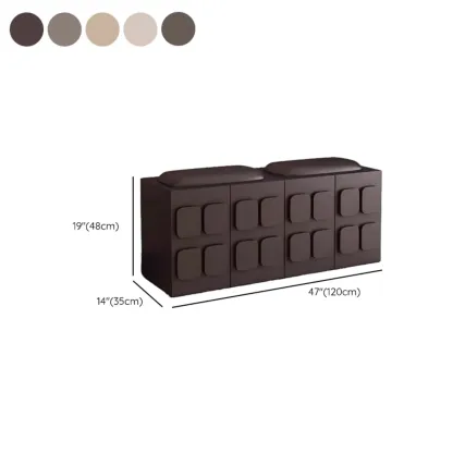 Contemporary Black Upholstered Entry Bench Storage Included Image - 19