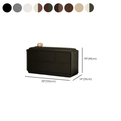 2-tier Modern Upholstered Shoe Bench With Storage #size