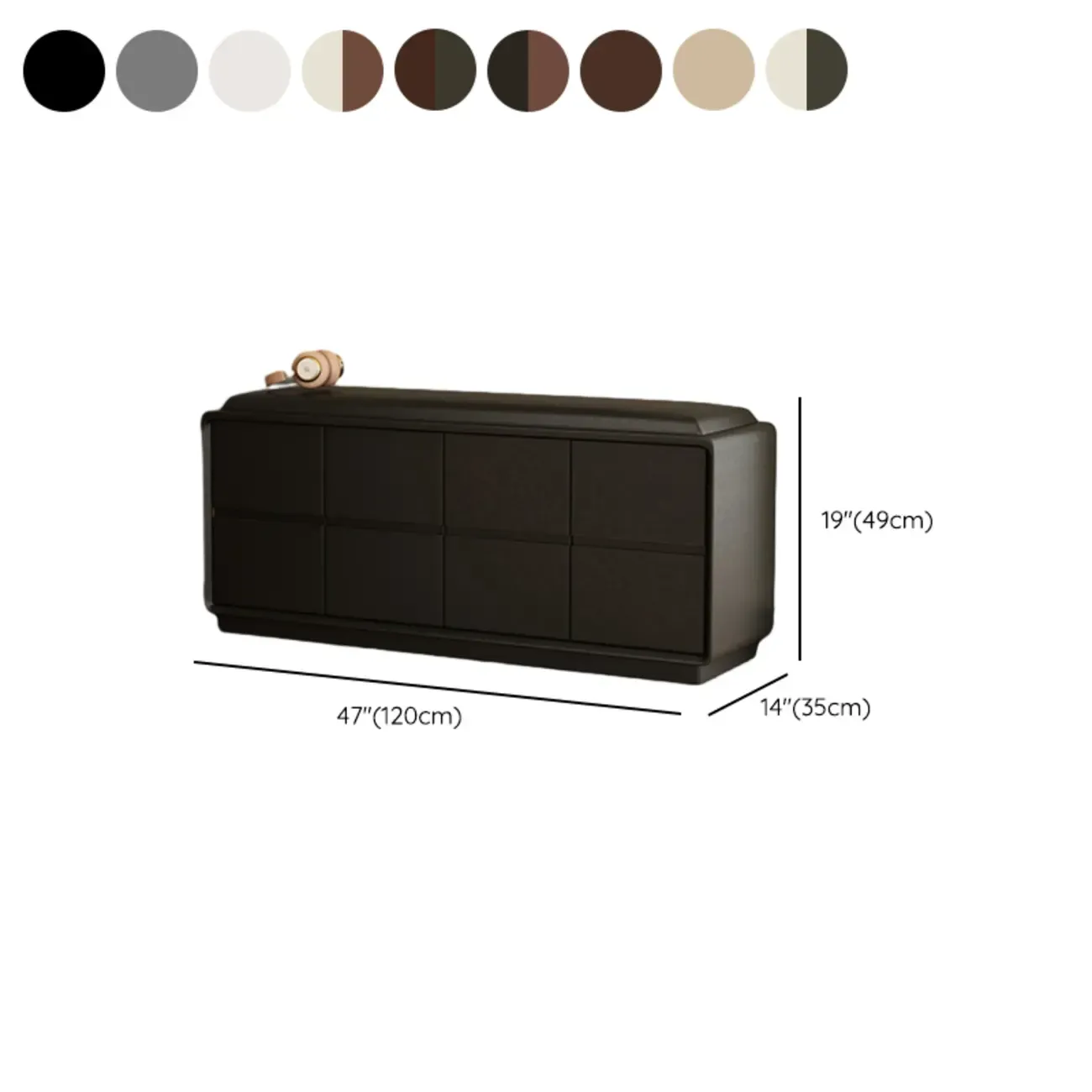 2-tier Modern Upholstered Shoe Bench With Storage Image - 25