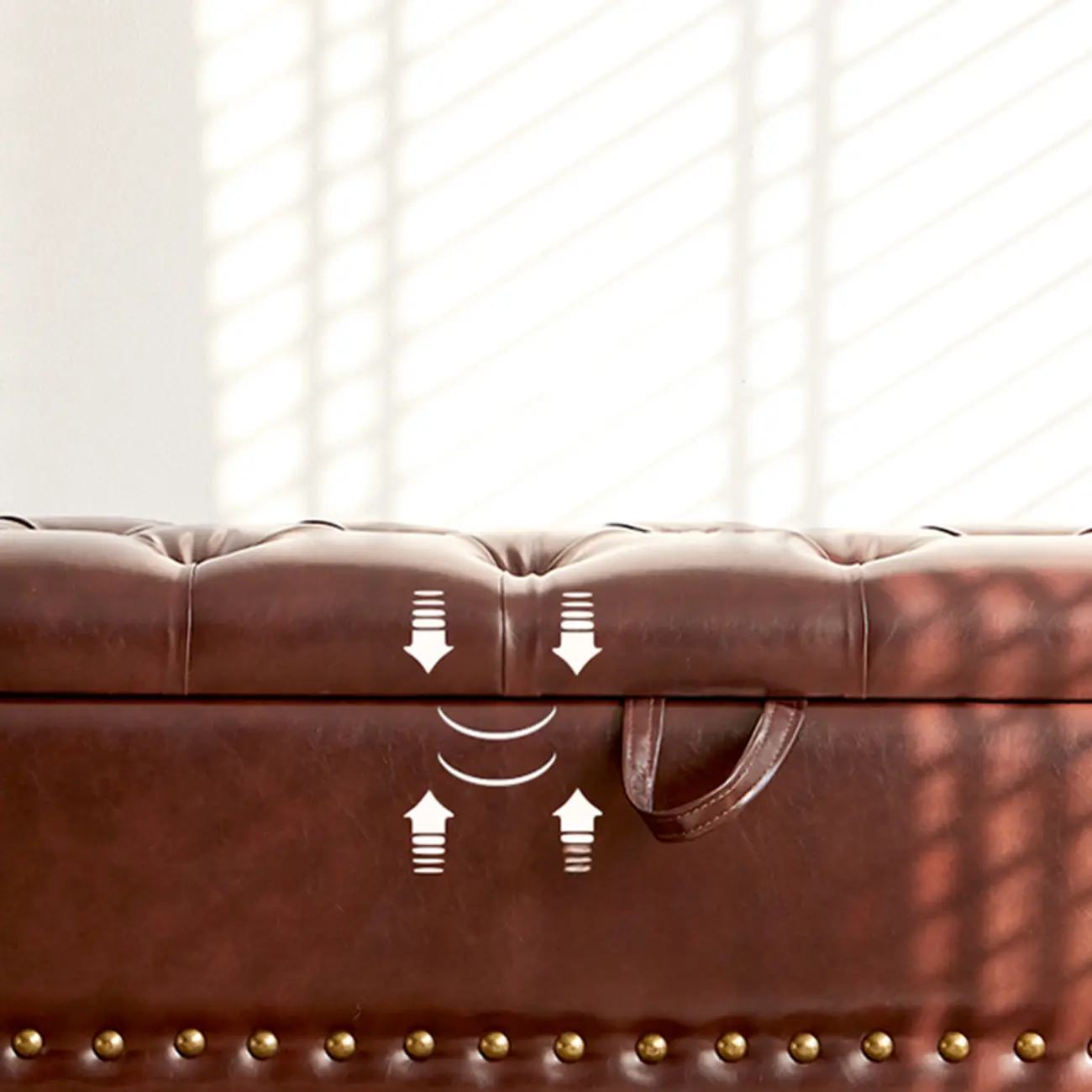 Traditional Upholstered Leather Bedroom Bench Flip-top Design Image - 4 | homeyfad