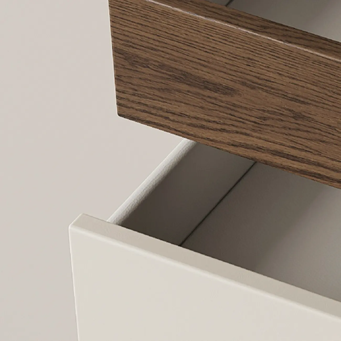 Swivel Contemporary Wood Faux Leather Wrapped Nightstand Image - 5 | homeyfad