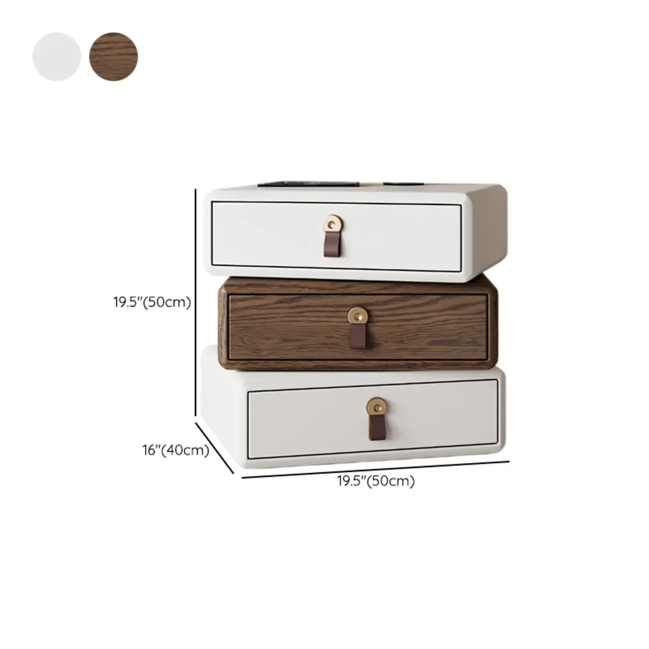 Swivel Contemporary Wood Faux Leather Wrapped Nightstand Image - 29 | homeyfad