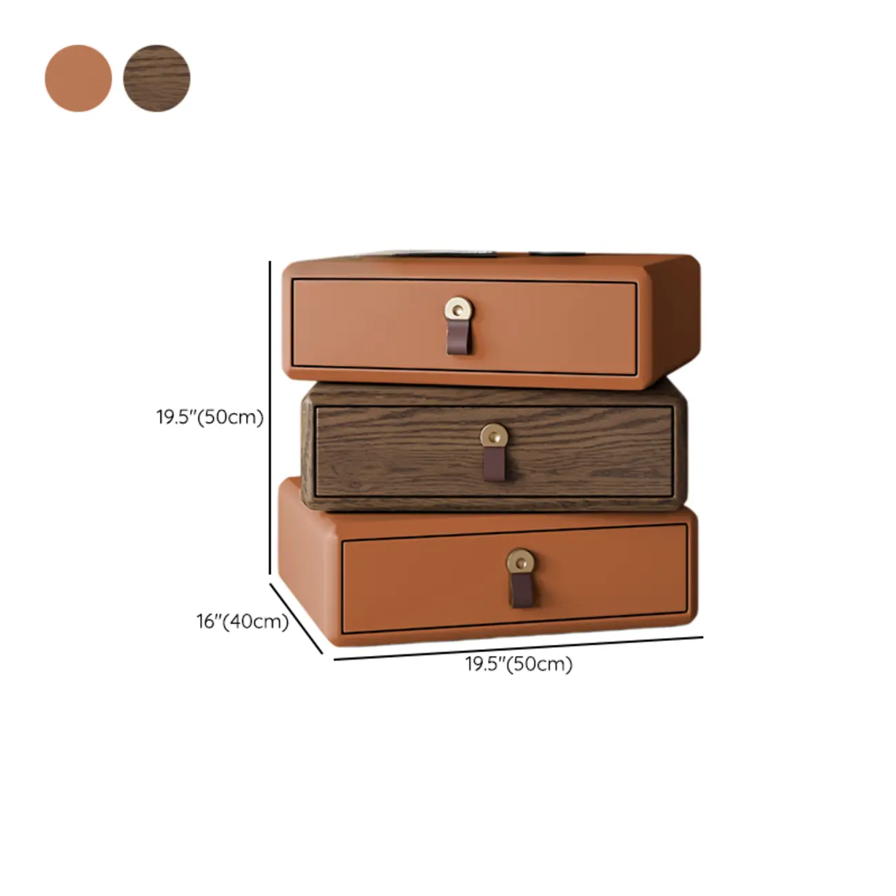 Swivel Contemporary Wood Faux Leather Wrapped Nightstand Image - 34 | homeyfad