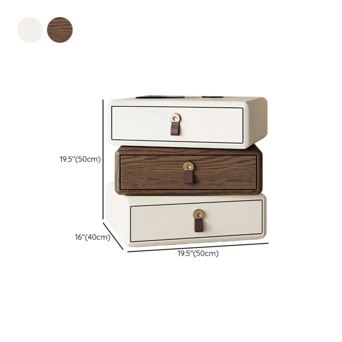 Swivel Contemporary Wood Faux Leather Wrapped Nightstand Image - 35 | homeyfad