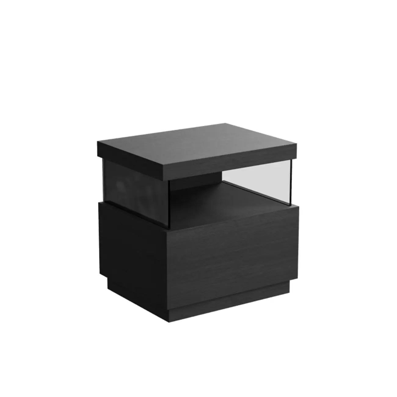 Elegant Khaki Modern Wooden Nightstand with Drawer Image - 9 | homeyfad