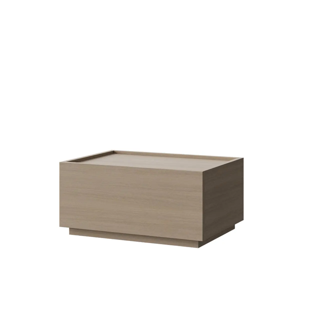 Minimalist Walnut Wooden 1-drawer Low Bedside Table Image - 5 | homeyfad
